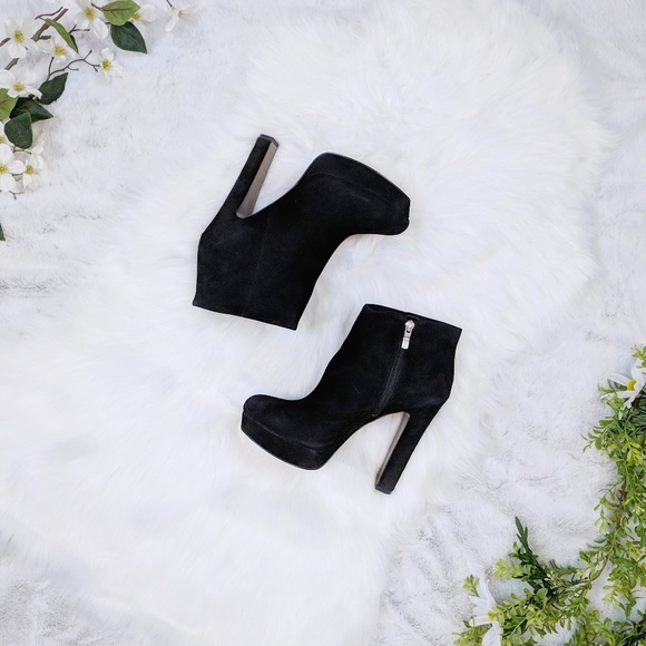 BCBGeneration Shoes - BCBGeneration black suede platform ankle boots